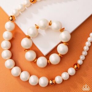 Elegant Pearl and Gold Women's Jewelry Set